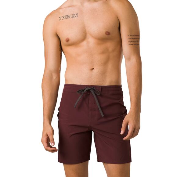 prAna Size 28 Cacao 9” Riveter Boardshort Swimming Trunks Drawstring N11-12 - Picture 1 of 10